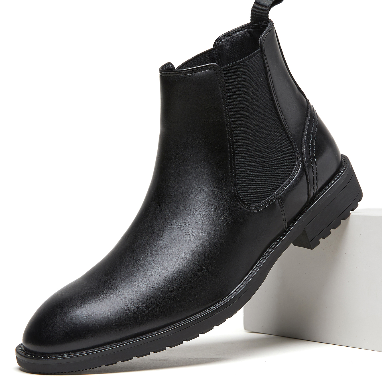 Men Leather Chelsea Boots Slip - Men'S Style Formal Wear ulasan dan harga