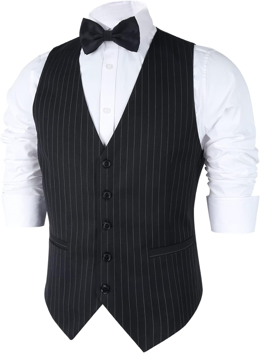 Mens Pinstripe Business Suit V - Men Formal Wear Dress ulasan dan harga