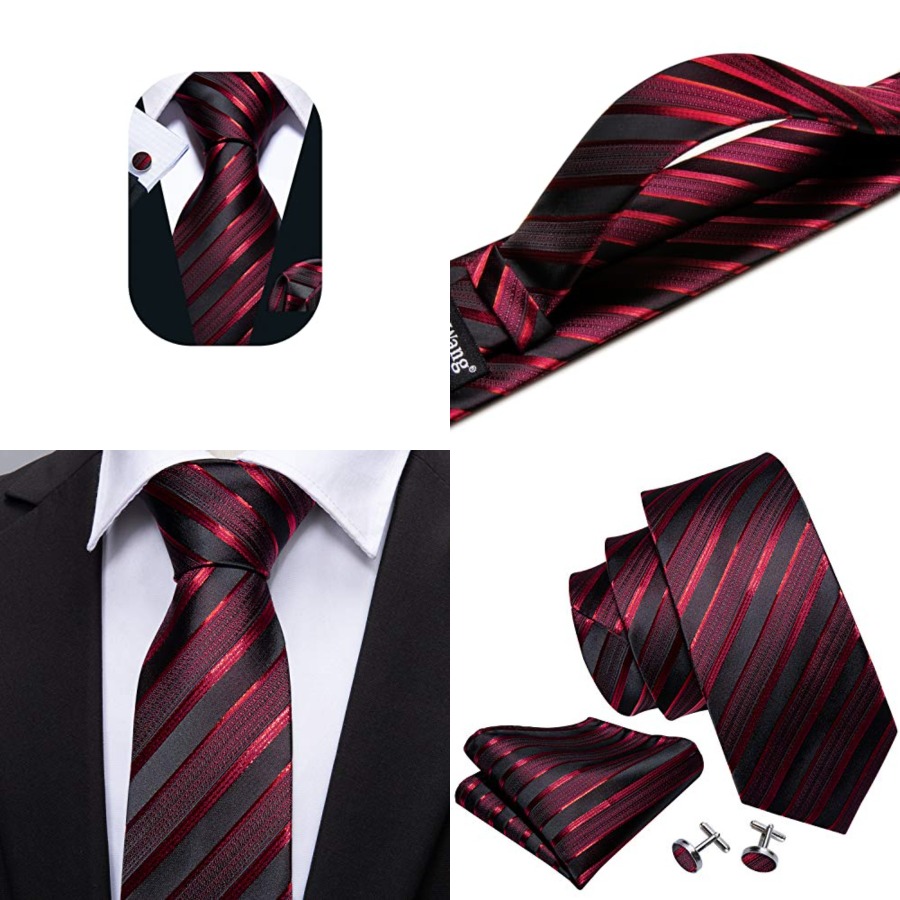 Tie Sets for Men Silk Stripe N - Mens Formal ulasan dan harga