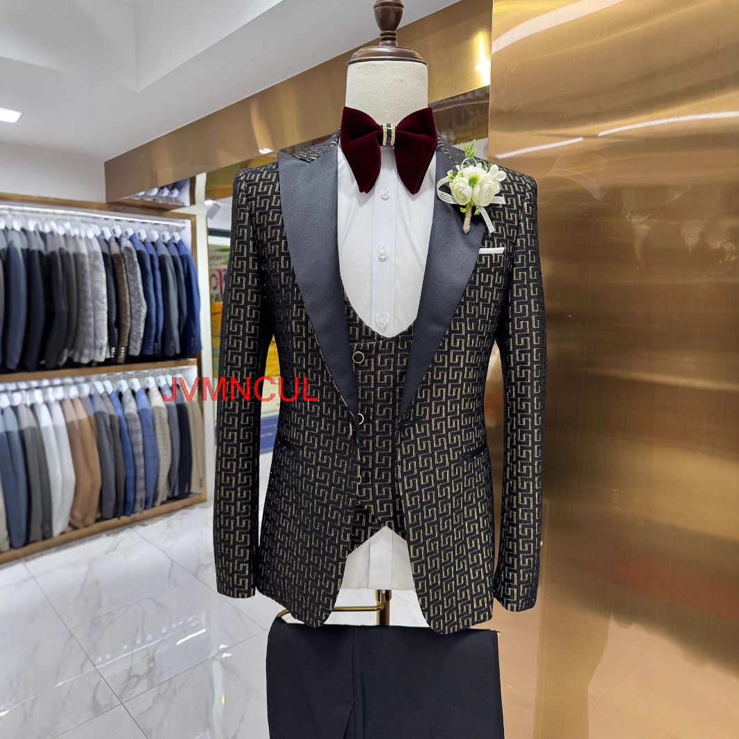 Men's 2026 Printed 3 Piece Sui - Men Formal Wear Outfits ulasan dan harga
