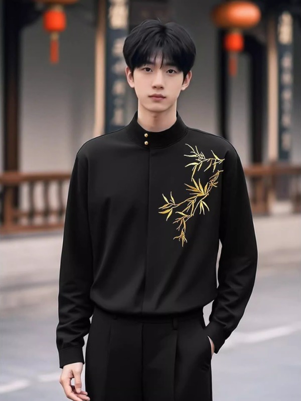 Chinese Style Long Sleeve Embr - Men'S Formal Wear For Engagement ulasan dan harga