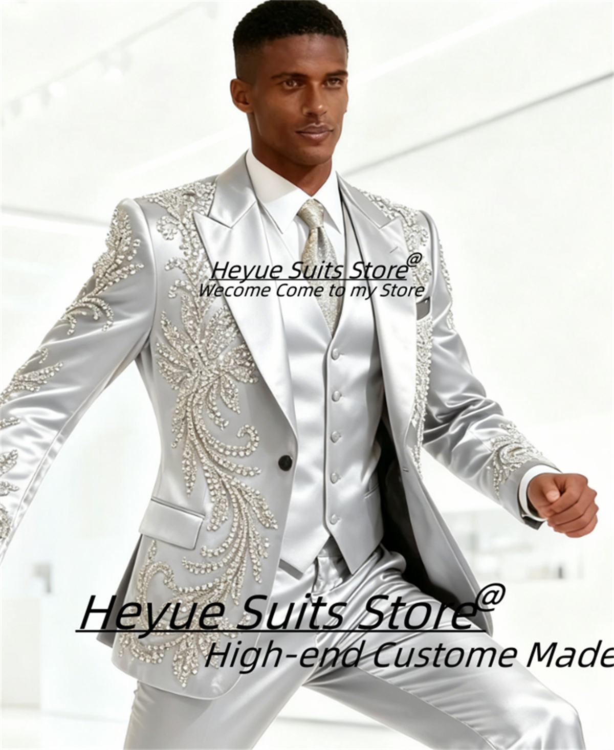 High End Customized Men Suit L - Men Formal Wear Coat ulasan dan harga