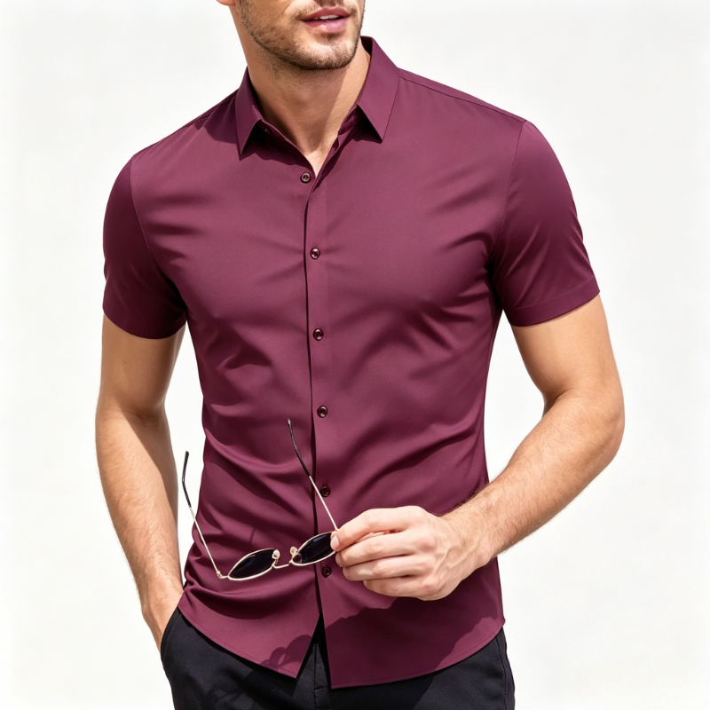 No Ironing Business Shirts Men - Mens Formal ulasan dan harga