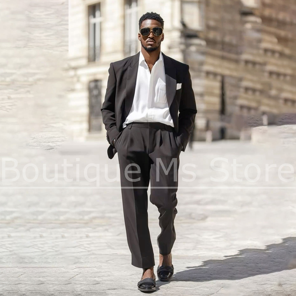 Dark Brown Men's Suit 2 Piece  - Men Formal Wear Outfits ulasan dan harga