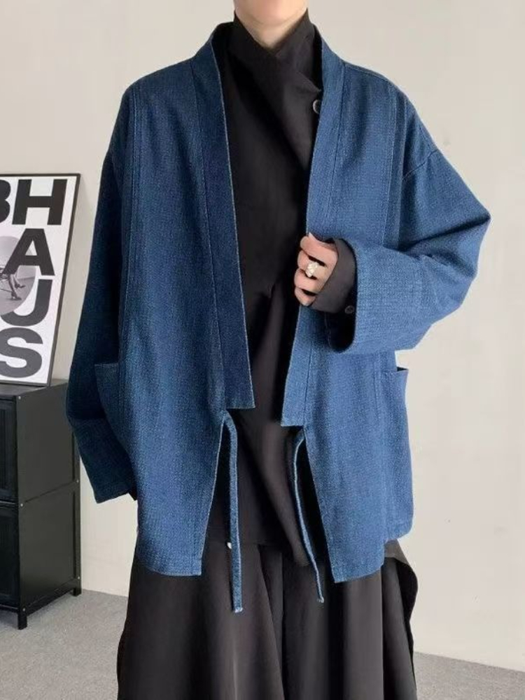 Vintage Japanese Style Denim C - Men Formal Wear Coat ulasan dan harga
