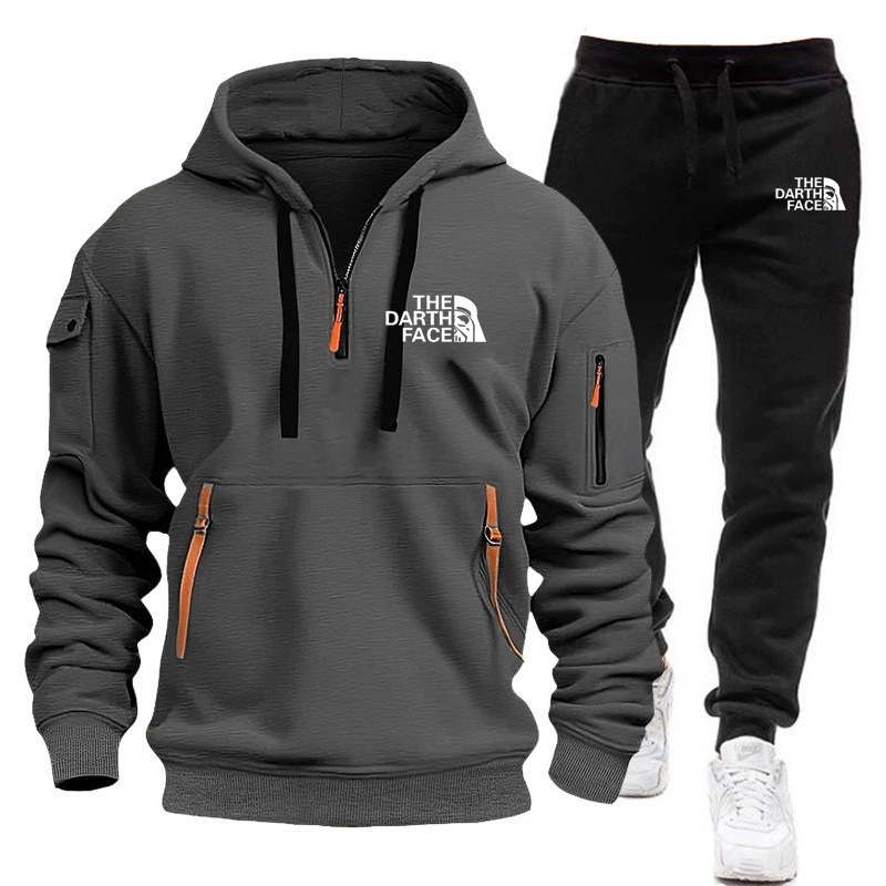 Men's hooded sports shirt set  - Mens Formal ulasan dan harga