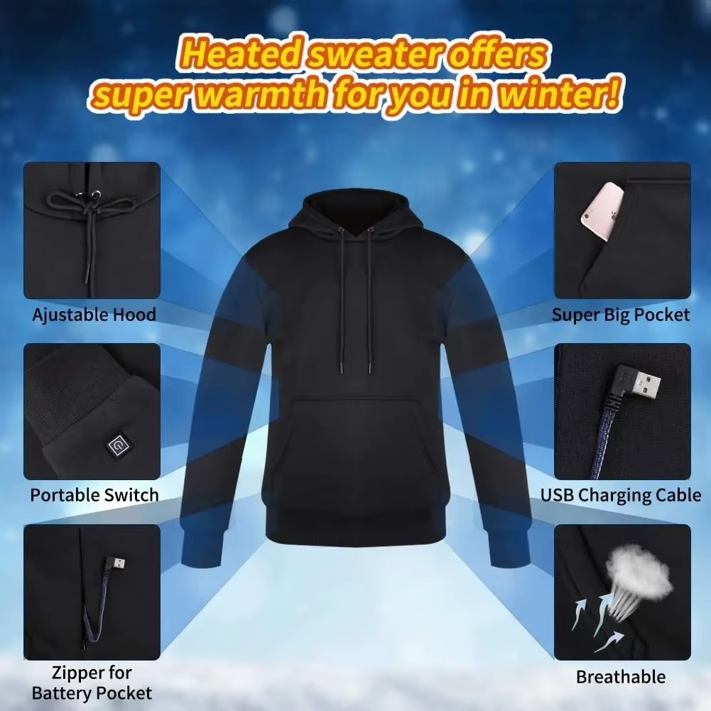 Women USB Heating Hoodies men  - Men Formal Wear Coat ulasan dan harga