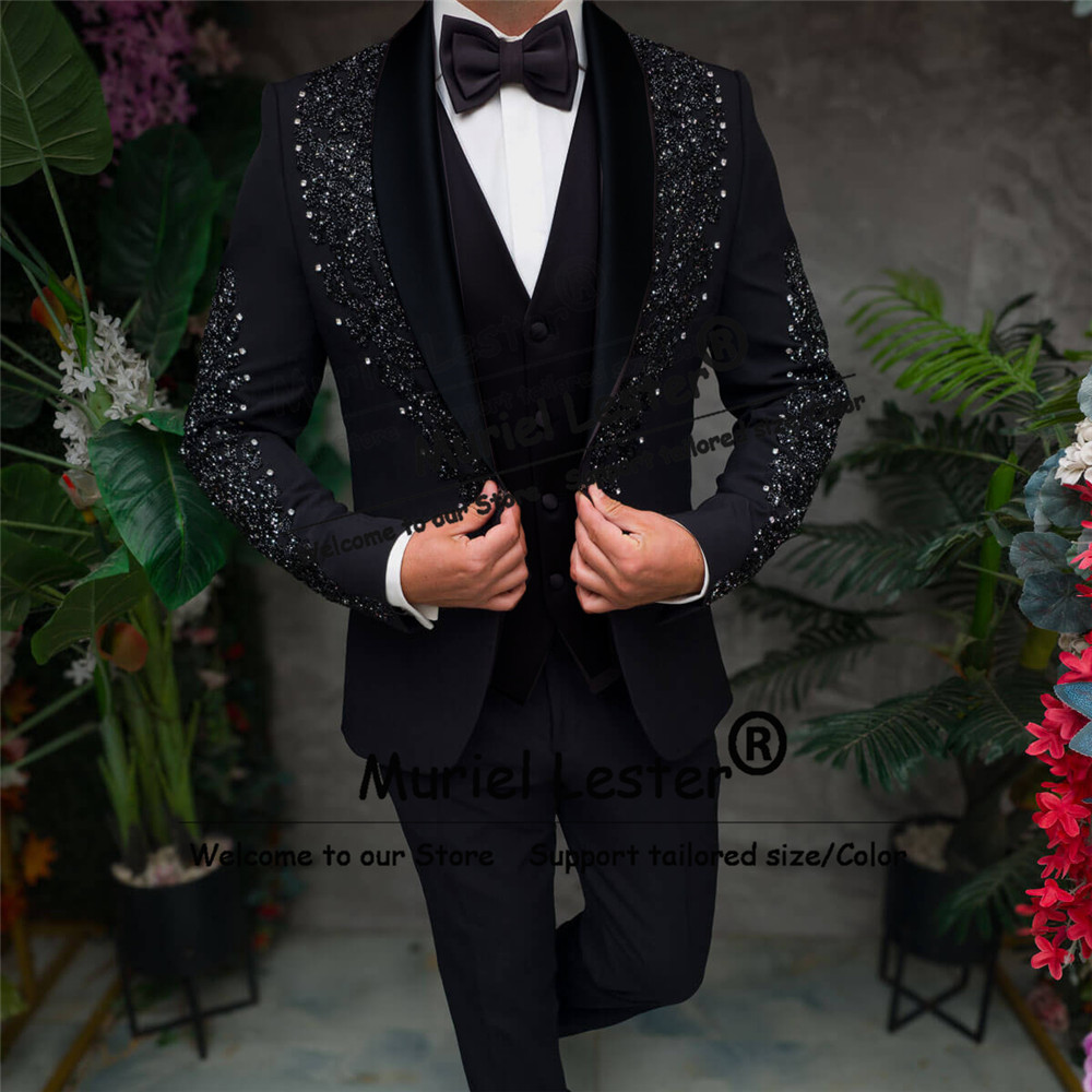 Sparkly Crystals Beaded Suits  - Men'S Style Formal Wear ulasan dan harga