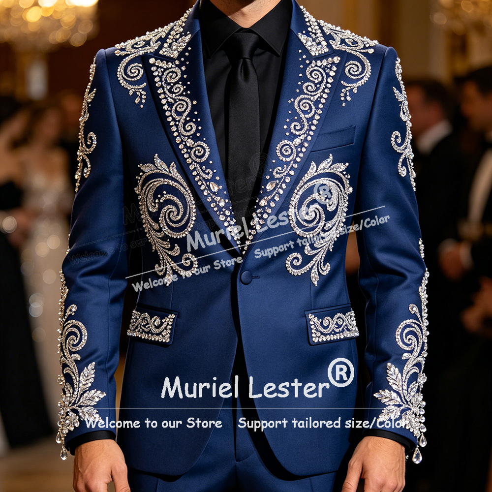 Glitter Jewelry Beading Suit M - Men Formal Wear Outfits ulasan dan harga