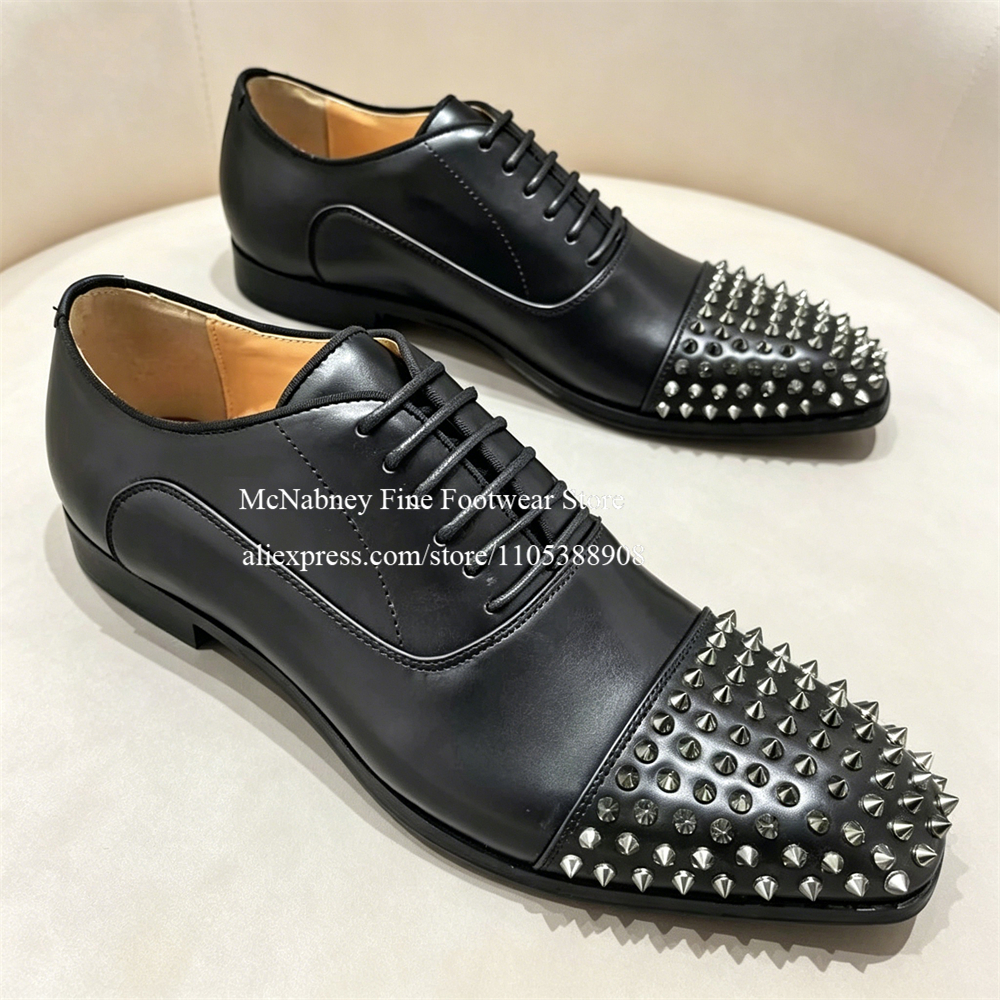 Spike Studs Leather Dress Shoe - Men'S Style Formal Wear ulasan dan harga