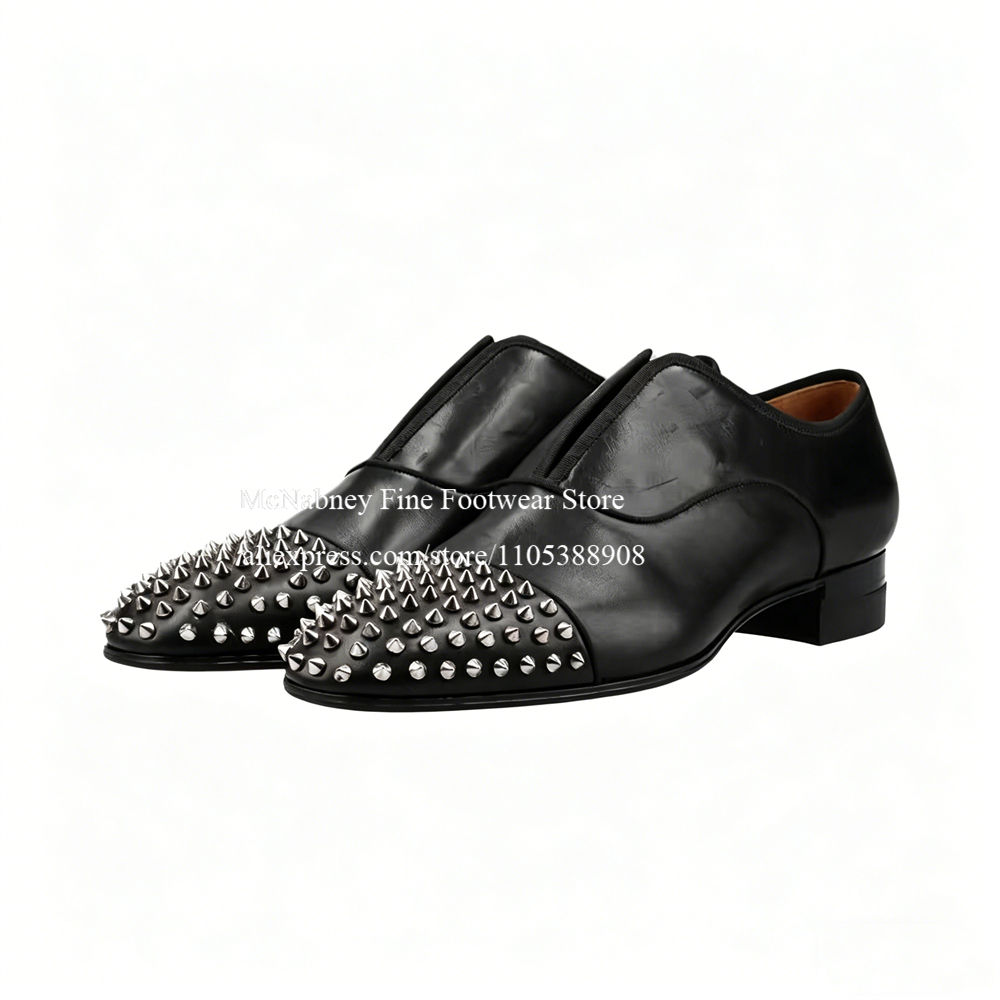Spike Studs Leather Dress Shoe - Men'S Style Formal Wear ulasan dan harga