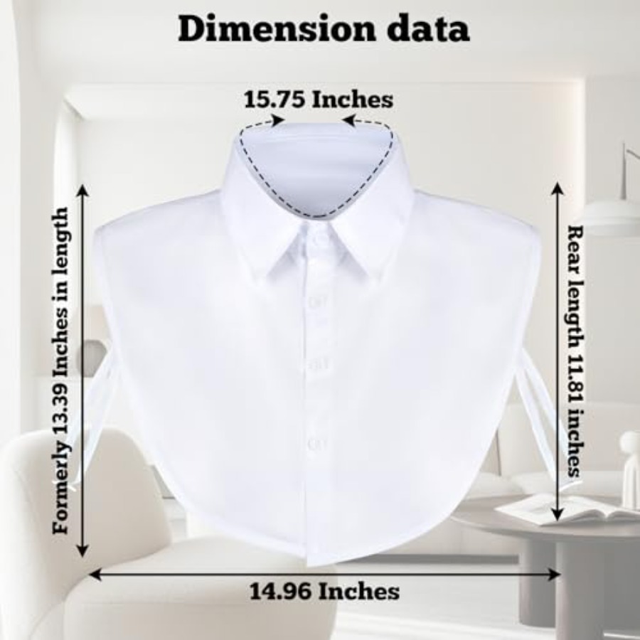 1Pc Fake Collar Detachable Dic - Men'S Formal Wear For Graduation ulasan dan harga