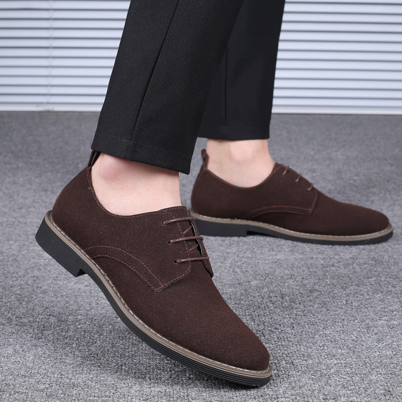 Mens Navy Blue Suede Leather O - Formal Men Daily Wear Footwear ulasan dan harga
