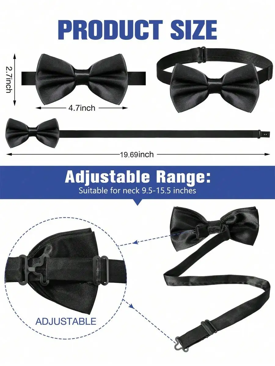 Mens Solid Color Satin Pre-Tie - Mens Formal ulasan dan harga